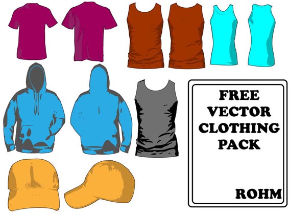 Clothing templates pack Free Vector Graphics