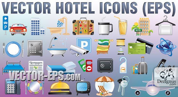 Vector Hotel Icons Free Vector Graphics