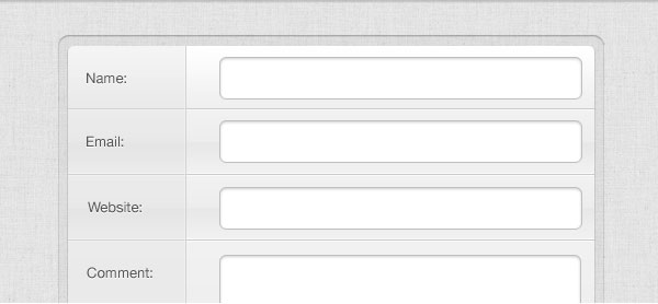 Grey Comment Form GUI Free PSD