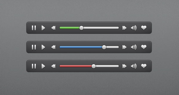 Audio/Video Interface Controls GUI Free PSD