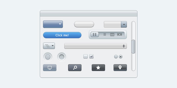 Apple Styled UI Elements GUI Free PSD