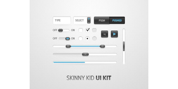 Skinny Kid UI Kit GUI Free PSD