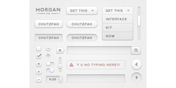 Chutzpah User Interface Kit GUI Free PSD