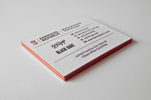 Espresso Republic Business Cards Print Design Inspiration