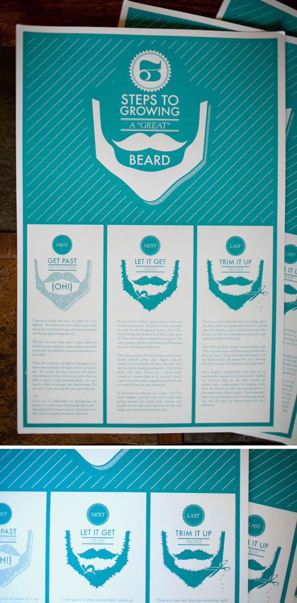 How to Grow a Great Beard Poster Print Design Inspiration