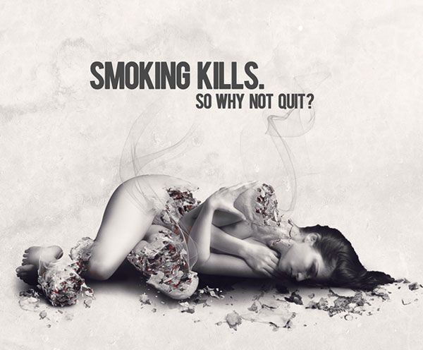 Anti-Smoking Ad Concept with Photoshop Inspiration
