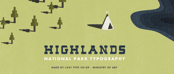 highlands Free Retro Font