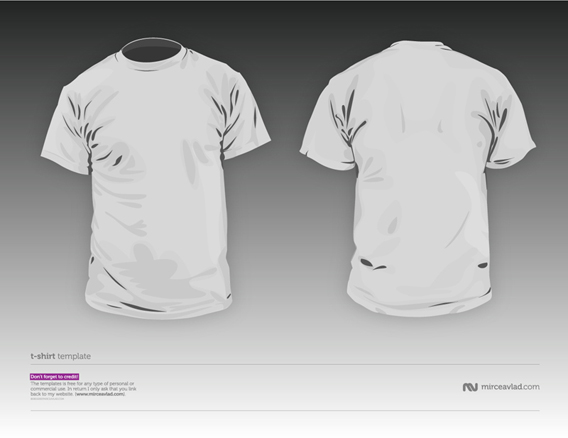 Download free TShirt vector template V2.0